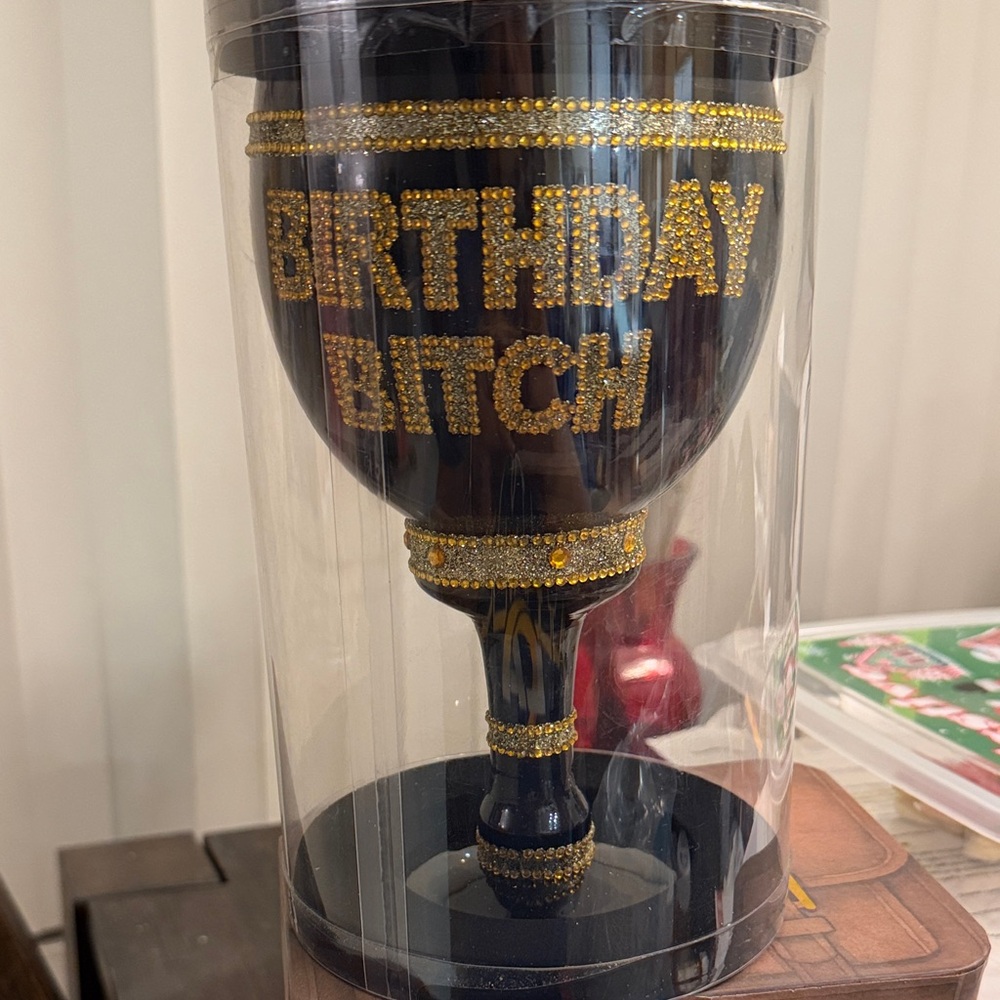 Black and Gold Birthday Party Goblet